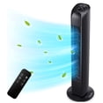 thumbnail image 1 of Quiet Tower Fan, Fans That Blow Cold Air, 80° Oscillating Fan with Remote, 7.5H Timer, 3 Speeds, Standing Fan Bladeless Fan Cooling Fan for Room Bedroom Office, 31 Inch, 1 of 10