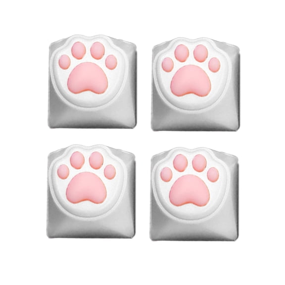Quiet Typing CatPaw Keycaps Silicone ABS Hybrids Materials Office and Gaming Keyboards Accessories