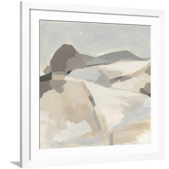 Art.com Quiet Valley I Art Print by June Vess, White Frame Wall Art, 38" x 38"