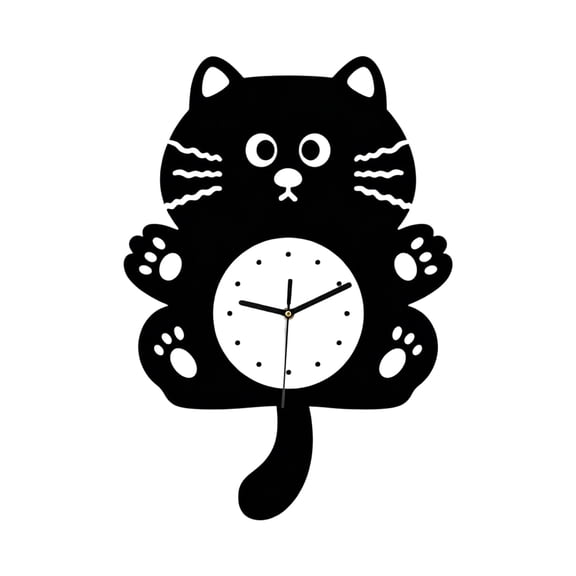 Quiet Wall Clock Acrylic Analog Decor, 11 x 15.6 Inch Indoor Timepiece for Kids Room and Study Corners