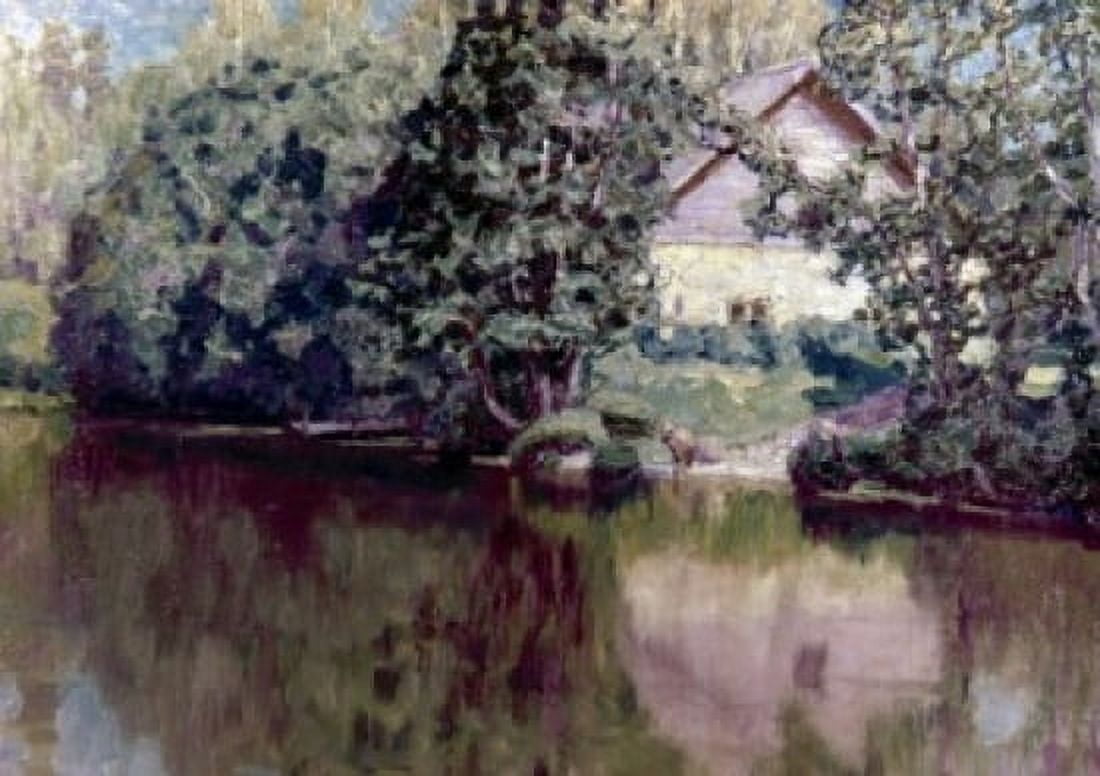Quiet Water by A Bacheuob circa 1900 Russian Canvas Art - A Bacheuob (18 x 24)