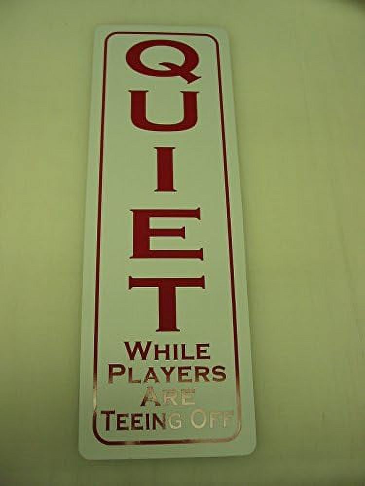 Quiet While Are Teeing Off Metal Sign For Golf Course Man Cave Bar