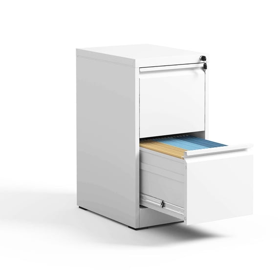 Quiet and Efficient Filing - 2-Drawer Metal Cabinet for Office Use