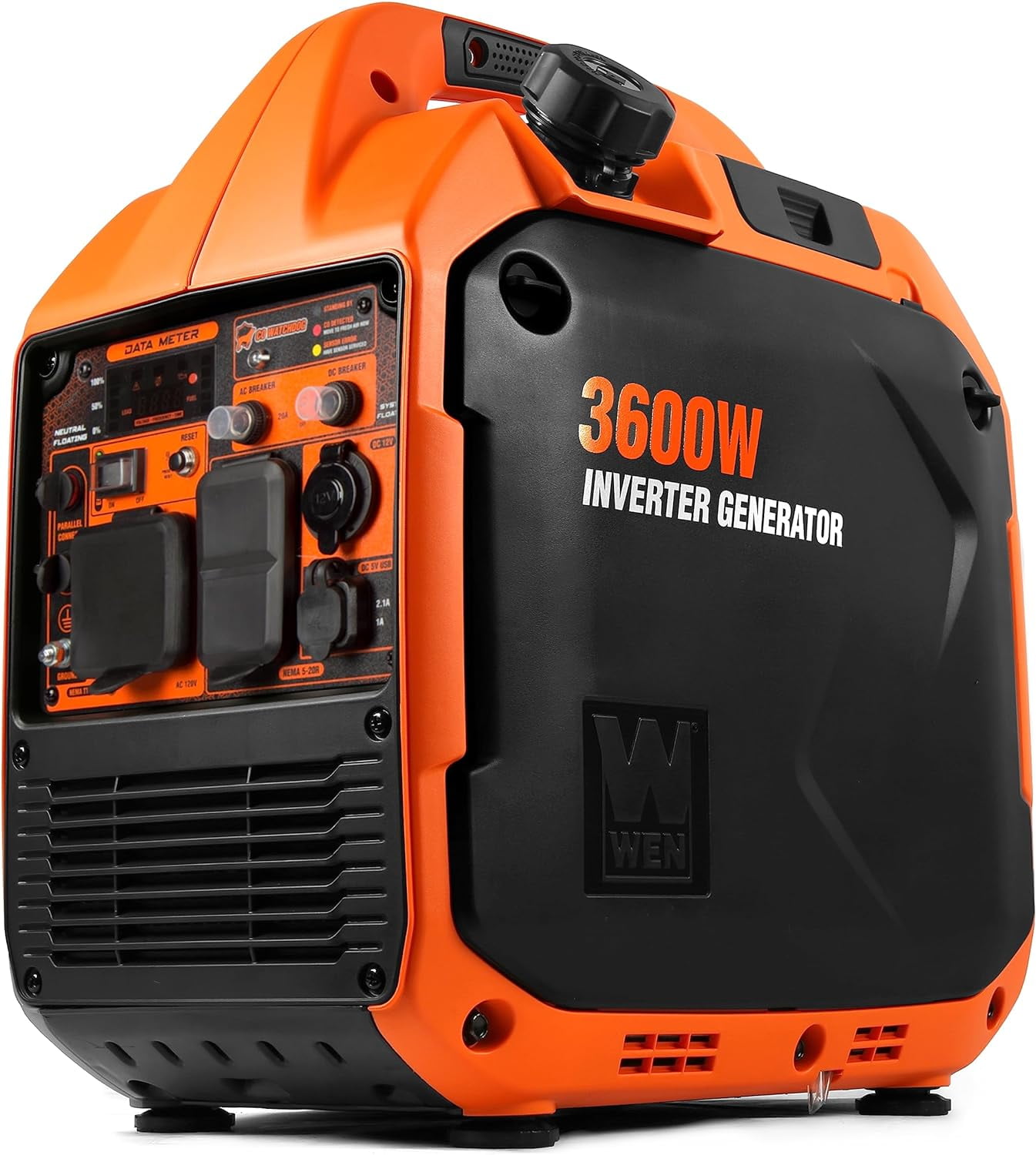 Quiet and Lightweight 3600-Watt Dual Fuel RV-Ready Portable Inverter Generator with Fuel Shut Off and CO Watchdog