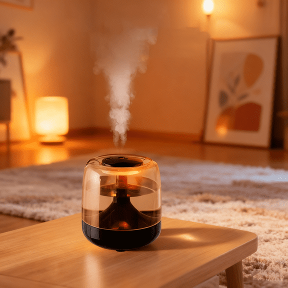 Quiet and compact mini humidifier Transparent colorful light spray aromatherapy machine High fog volume USB air humidifier