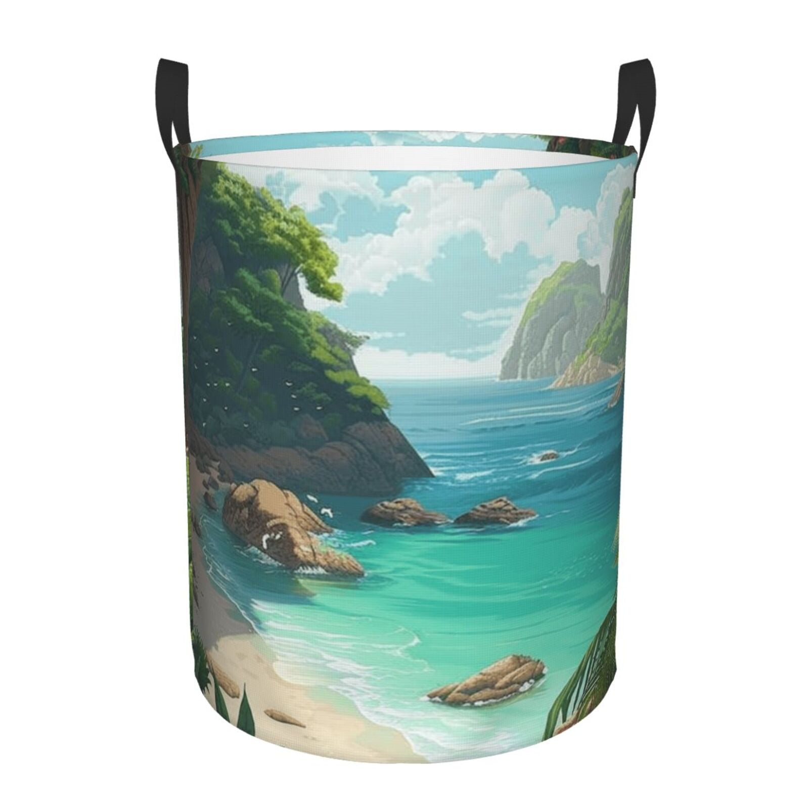 Quiet and quiet hidden bay Circular laundry basket, dirty clothes