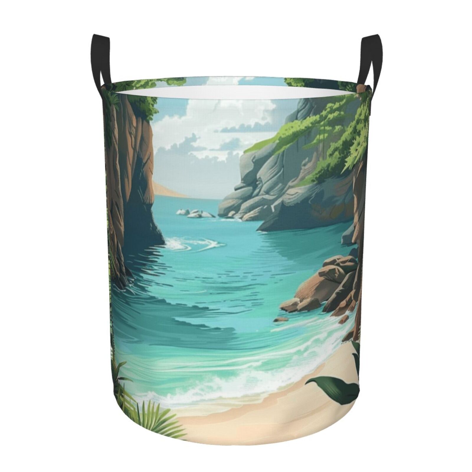 Quiet and quiet hidden bay Circular laundry basket, dirty clothes