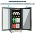 Quiet and sleek Builtin 15” Mini Beverage Refrigerator/Wine