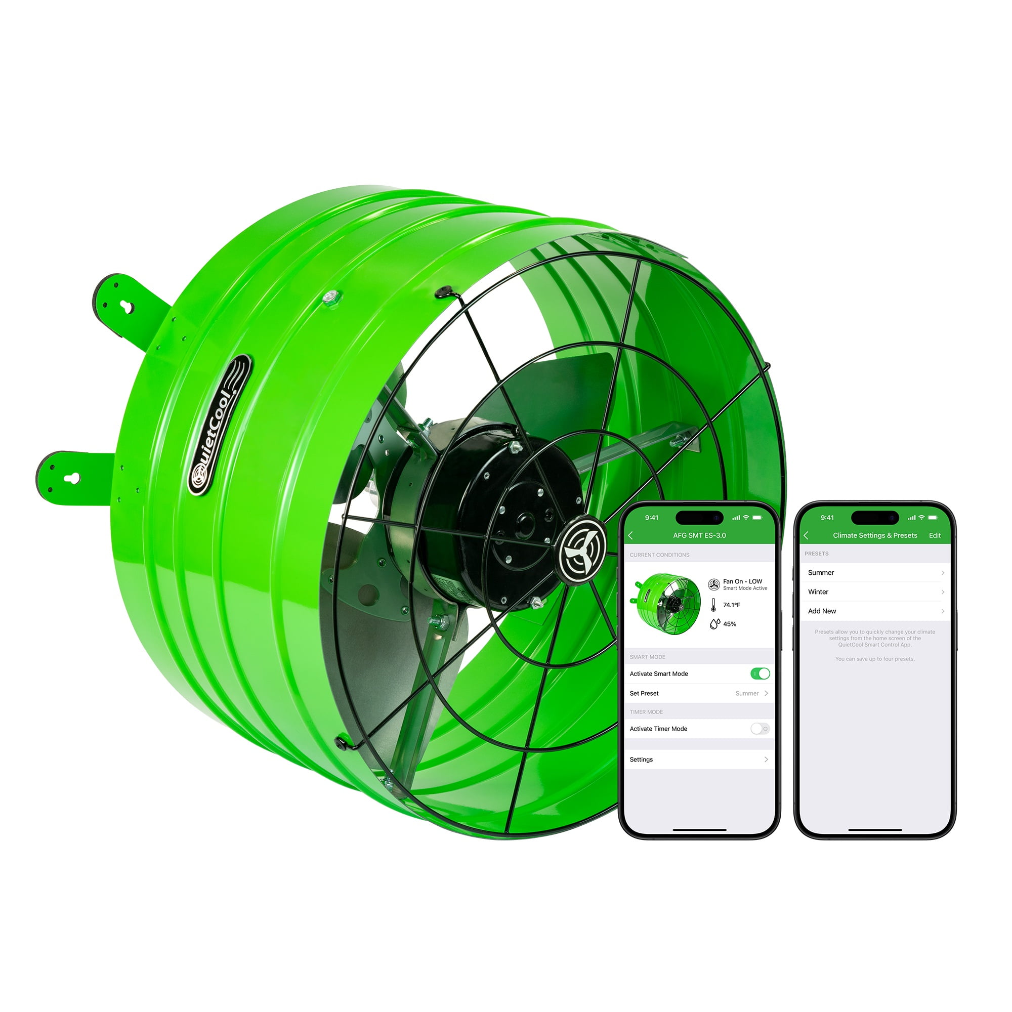 QuietCool Green Smart Attic Fan with App Control