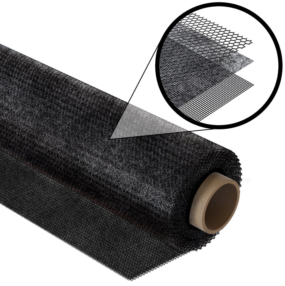 QuietCool Black Nano-Mesh MERV 5 Window Screen Roll, 48 x 96 inch