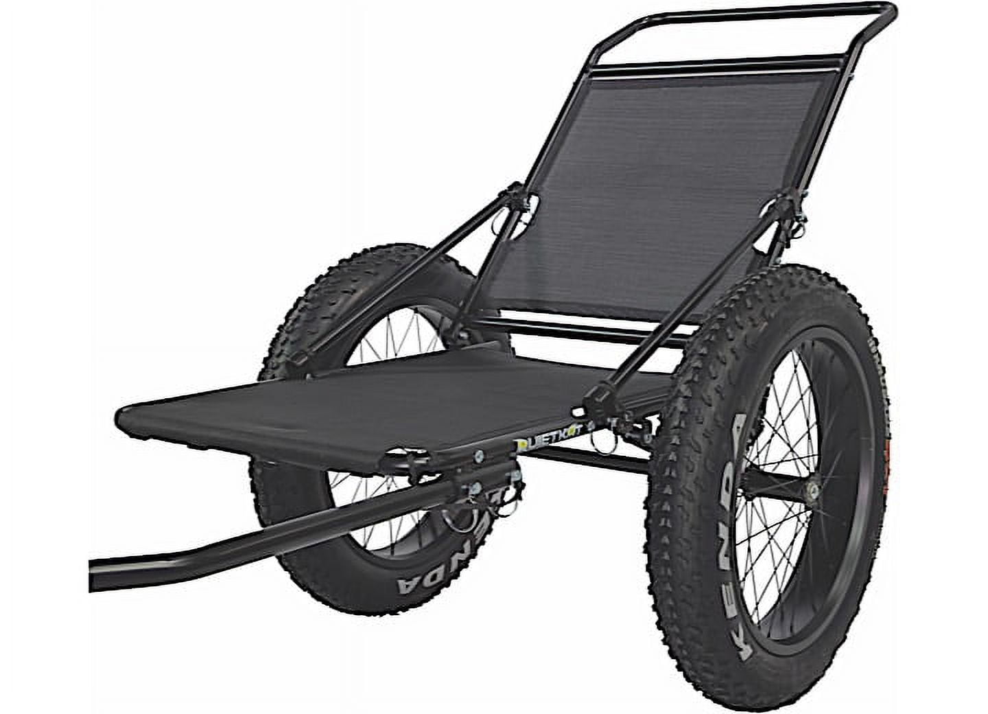 Black Steel Two-Wheel All-Terrain Cargo Trailer
