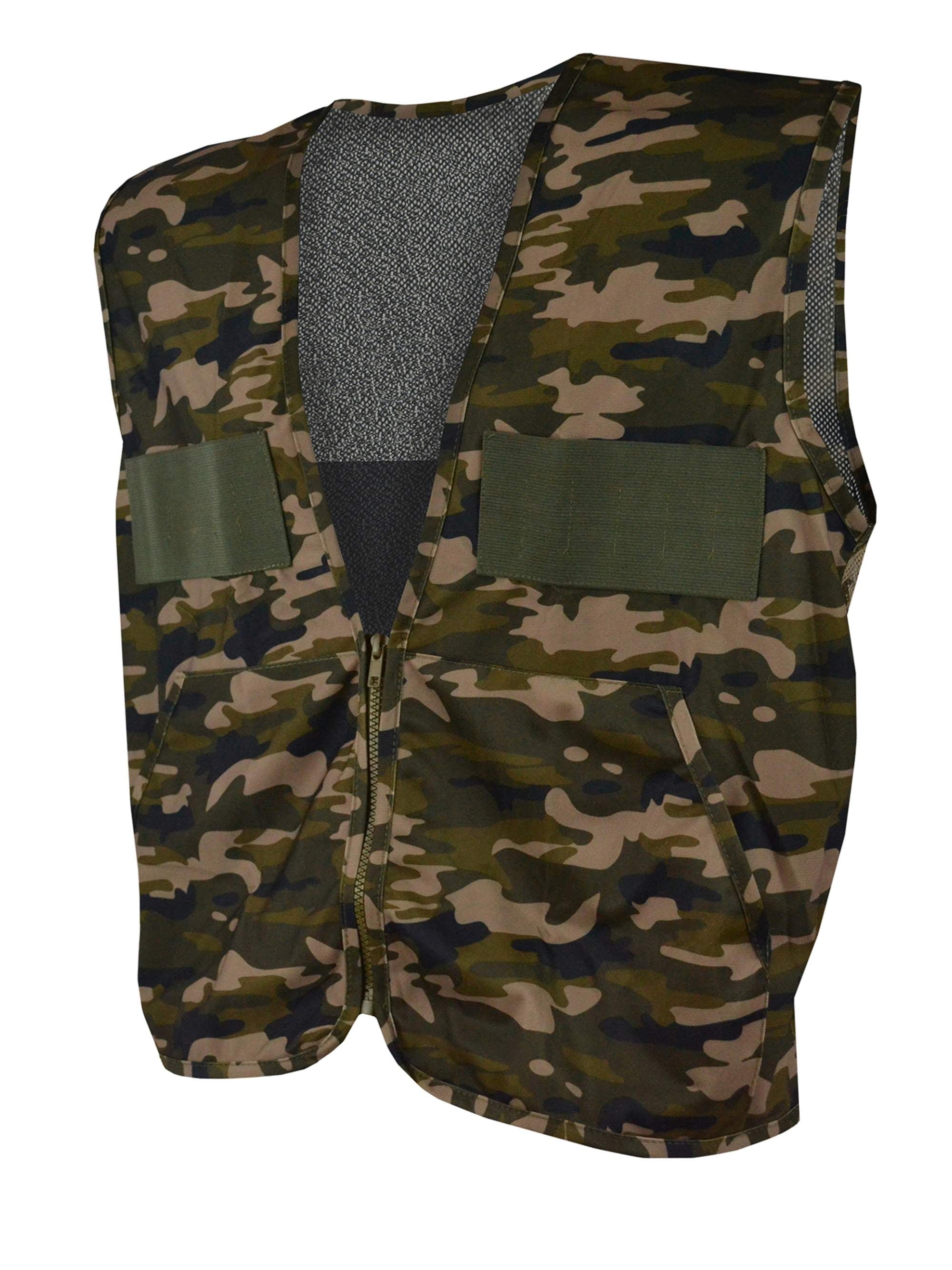 Camo Hunting Shooting Vest with Pistol Holster