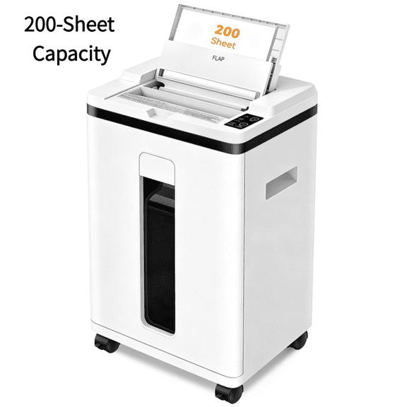 Quietlemon Auto & Manual Paper Shredder, 200-Sheet Capacity, P-5 Micro-Cut, Auto Feed, Quiet & Long-Lasting, Type-C Port, 40-Min Continuous Use