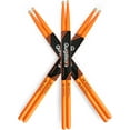thumbnail image 1 of QuigBeats Drum Sticks, Hickory 5A Drumsticks, Drumsticks for Adults & Kids 5A 3 Pair - C - Orange, 1 of 7