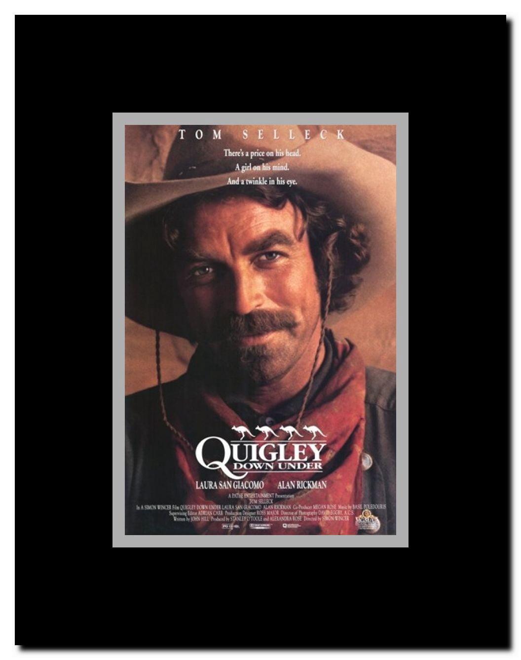 Quigley Down Under Framed Movie Poster