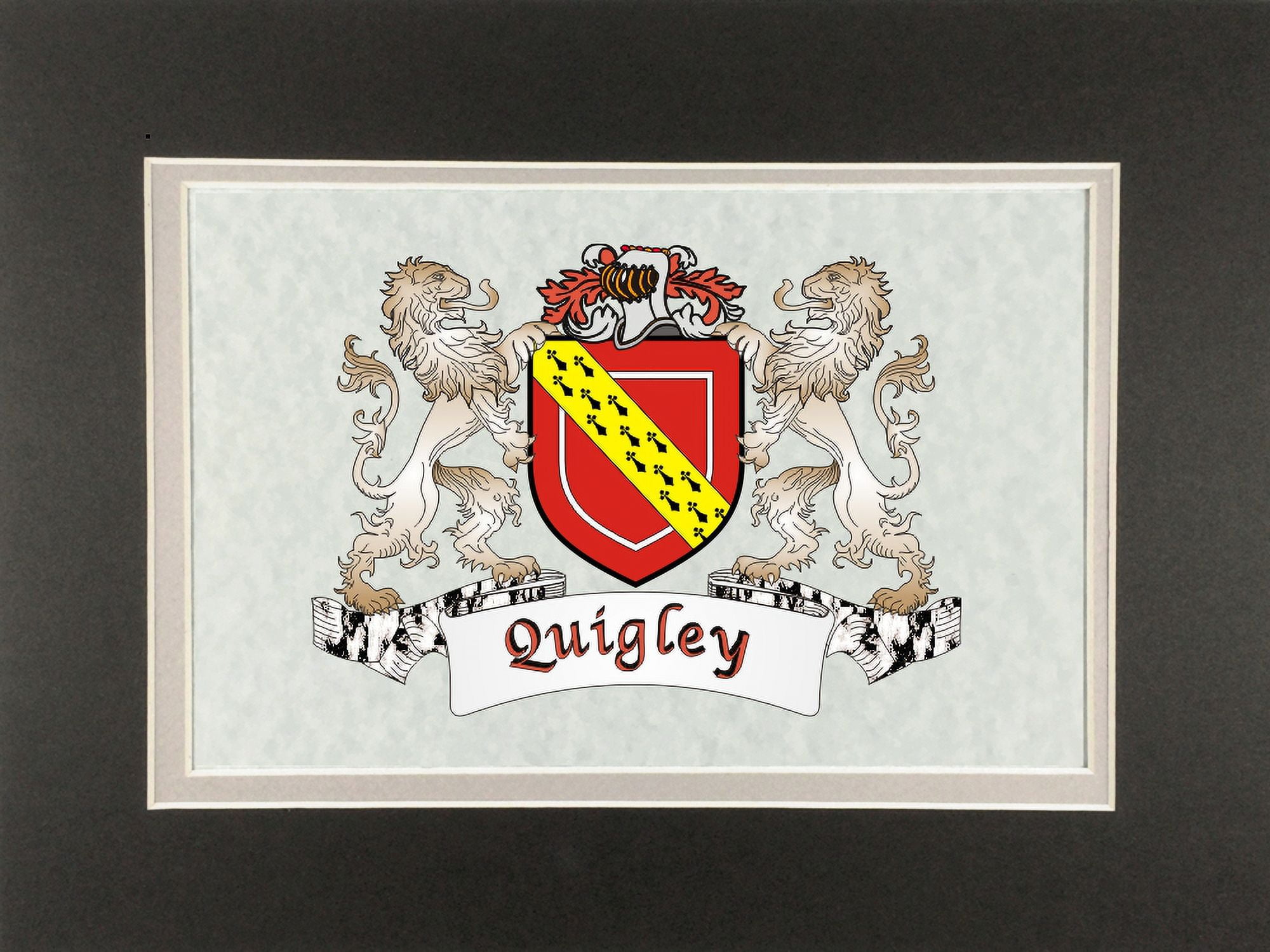 Quigley Irish Coat of Arms Print - Frameable 9" x 12" - Walmart.com