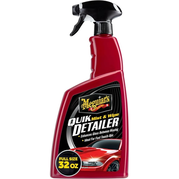 Quik Detailer, Mist & Wipe Car Detailing Spray, Clear Light Contaminants and Boost Shine with a Quick Detailer Spray that Keeps Paint and Wax Looking Like New, 32 oz