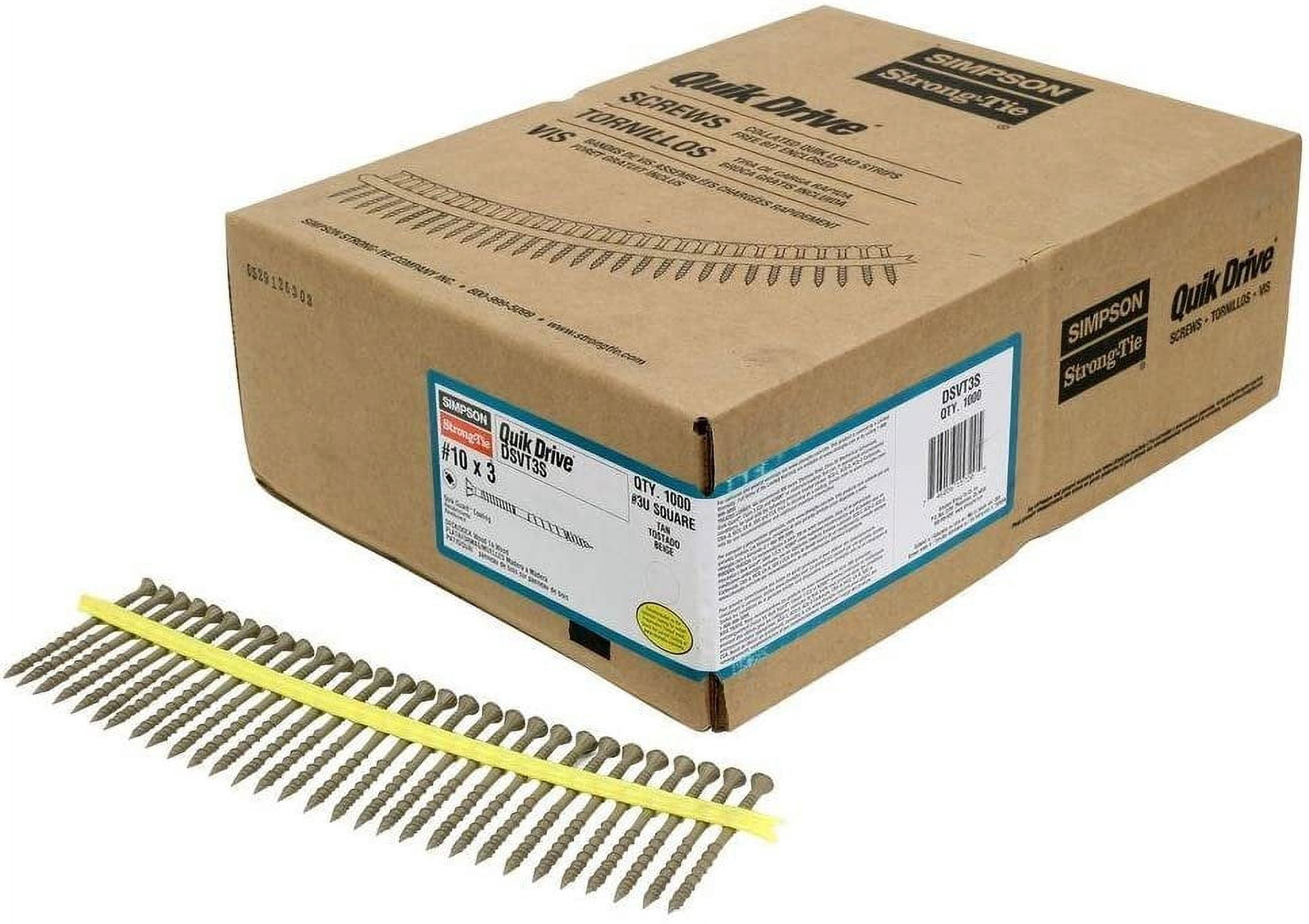 Quik Drive #10 x 3 in. Quik Guard Tan DSV Collated Decking Screw 1,000/Box