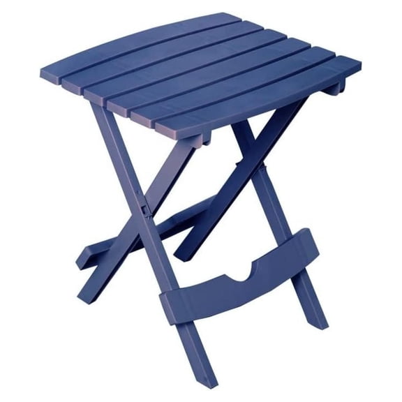 Quik-Fold Outdoor Plastic Side Table, Blue, 15"
