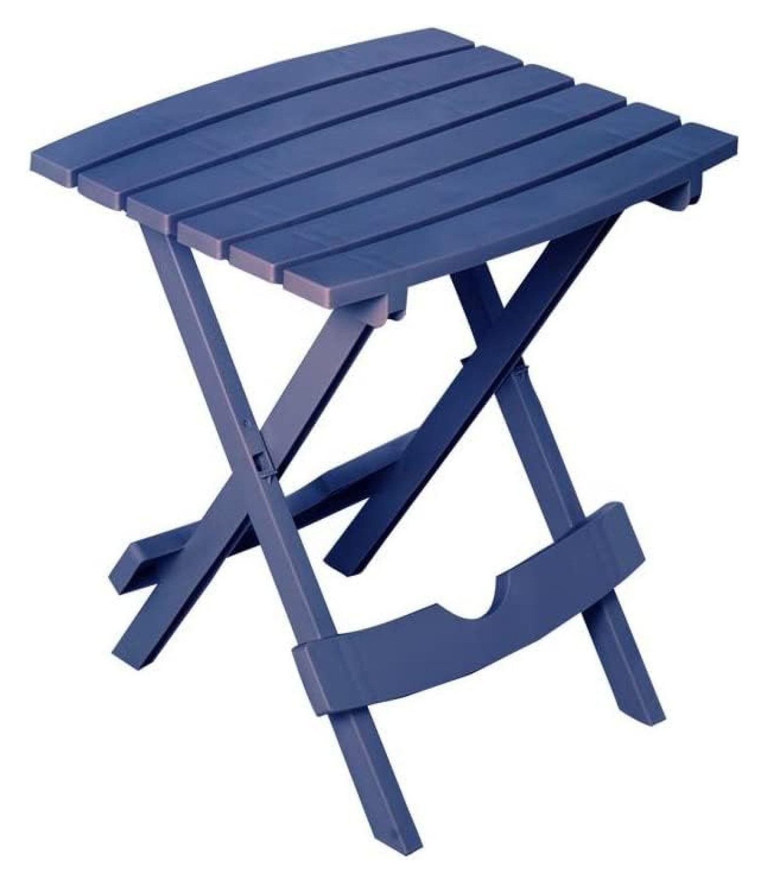 QuikFold Outdoor Plastic Side Table, Blue, 15"