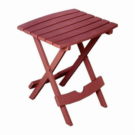 Quik-Fold Rectangular Merlot Polyresin Side Table