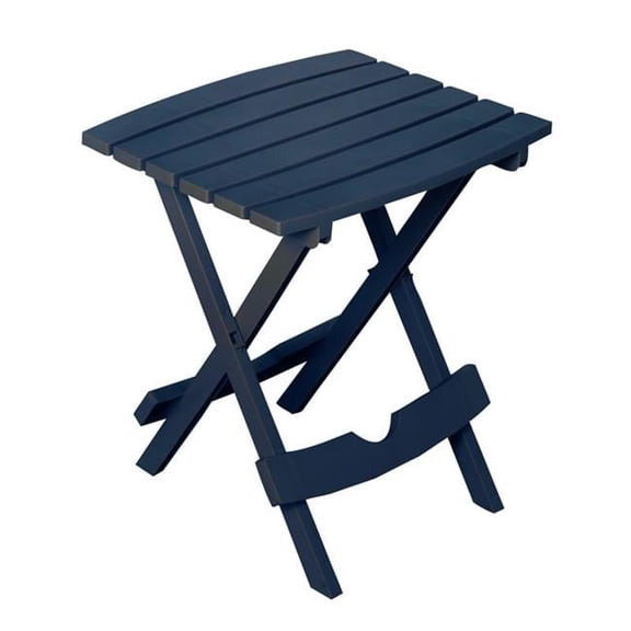 Quik Fold Rectangular Resin Folding Side Table - Midnight