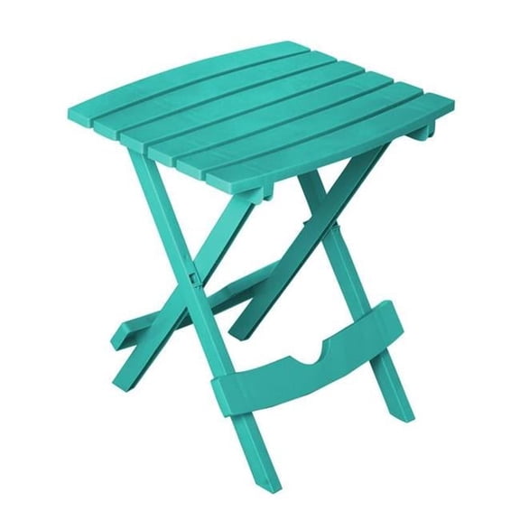 Quik Fold Rectangular Resin Folding Side Table - Seaglass - Lightweight - UV Protected