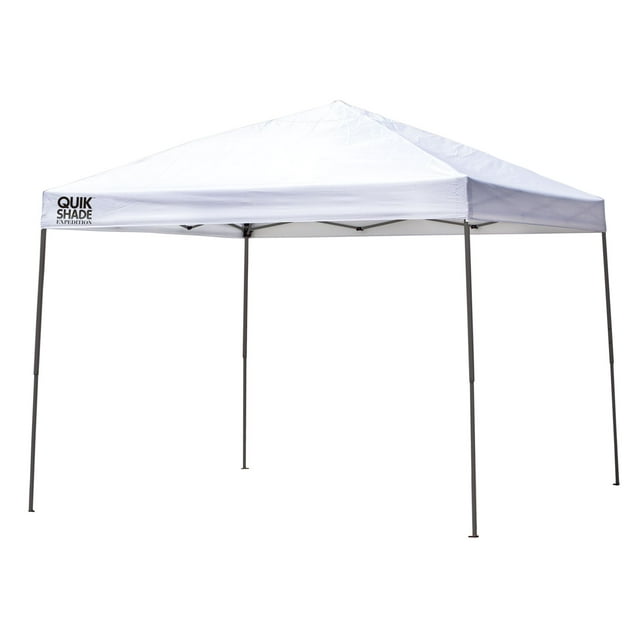 Quik Shade 167512DS EX100 10 x 10 ft. Straight Leg Canopy, White Cover - Gray Frame