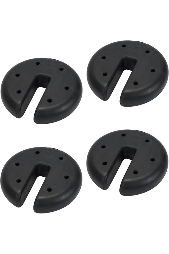 Set of 4 Heavy Duty Weight Plates for Securing Instant and Pop-Up Canopies and Tents, Black