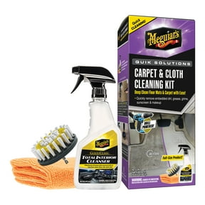 Meguiars Carpet & Cloth Kit This Car Care Kit includes a Premium Fabric & Carpet Cleaner and Accessories A Plush Microfiber Towel and 4 Drill Brush Attachment to Thoroughly Clean Interiors, Kit