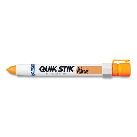 Quik Stik All Purpose Solid Paint Marker, 11/16 in Tip, 6 in L, Fluorescent Orange