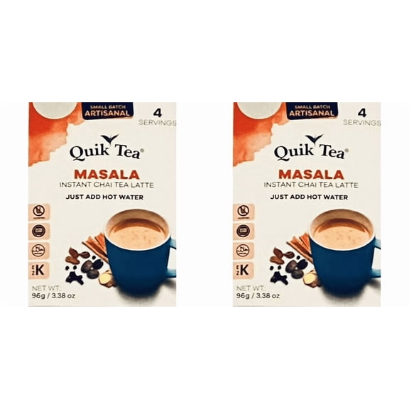 Quik Tea Masala Instant Chai Tea Latte 96g/3.38 oz (2 Pack)