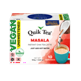 thumbnail image 1 of QuikTea Vegan Masala Unsweetened Chai Tea Latte – 10 Count, Bold Masala Flavor, Naturally Caffeine-Light, No Preservatives, No Sugar Added – Just Add Hot Water, 1 of 5
