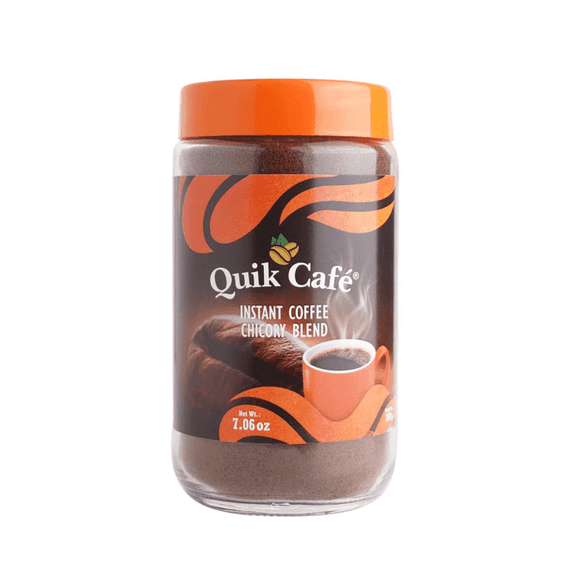 QuikCaf Chicory Coffee  Bold Chicory Flavor, Naturally Caffeine-Light, No Preservatives, 200g of Perfection Just Add Hot Water