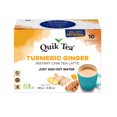 thumbnail image 1 of QuikTea Instant Turmeric Ginger Chai Tea Latte – 10 Count, earthy turmeric glow with zesty ginger warmth, low Caffeine, No artificial colors, flavors or preservatives – Just Add Hot Water, Kosher, 1 of 5