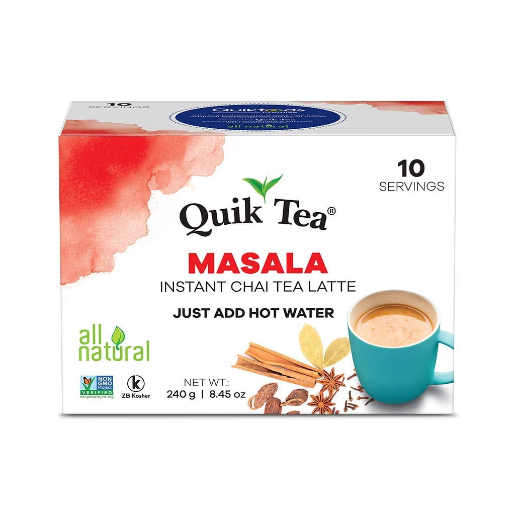 Jaipur Avenue Masala Chai Tea Mix - Spiced Not Sweet, 50-Count Bag, All-Natural, 70% Less Sugar