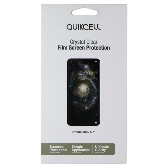 Quikcell Crystal Clear Film Screen Protection for Apple iPhone 12 Pro Max