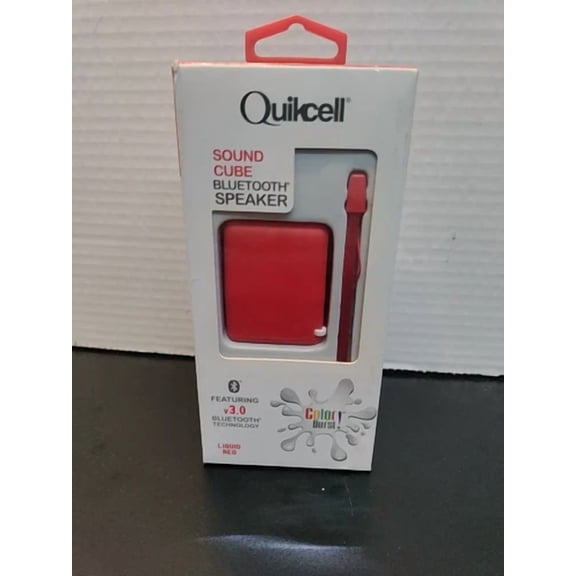 Quikcell Sound Cube Bluetooth Speaker Universal Music Portable Pink Cscube460Red