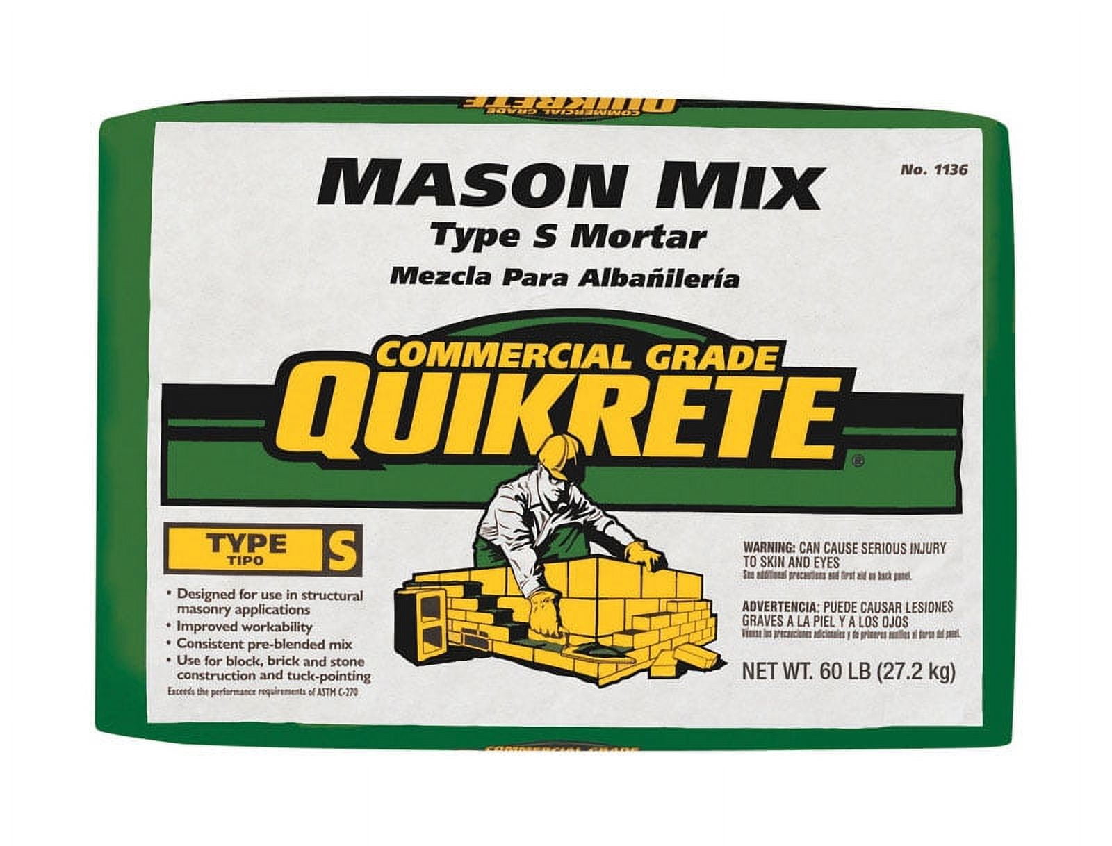 Quikrete 113600 Masonry Cement & Sand Mix, 60Lbs. Quantity 1