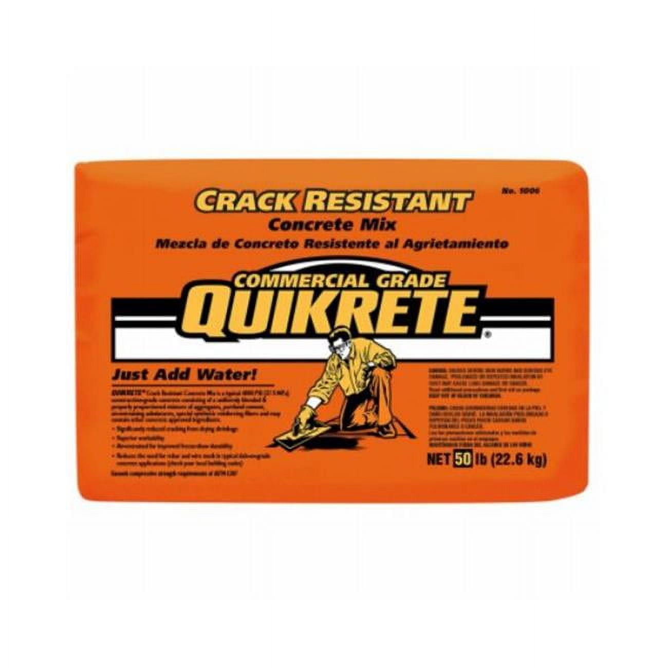 Quikrete 50 lbs Crack Resistant Concrete Mix, Gray