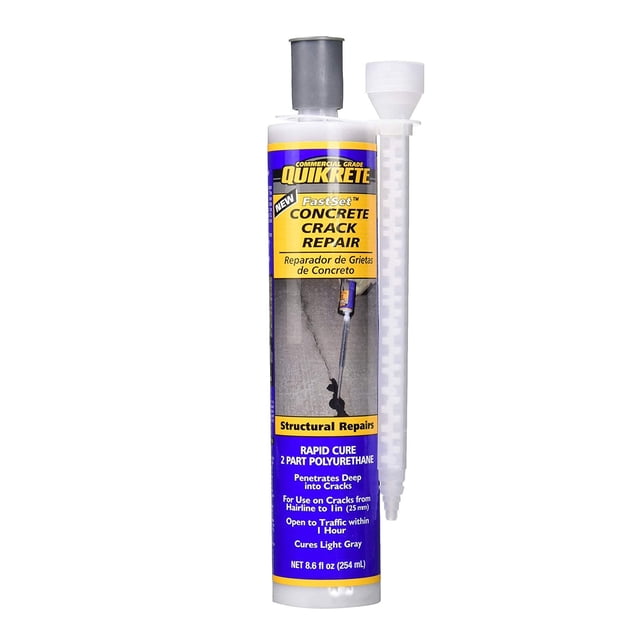 Quikrete Self-Leveling Cement Crack Filler - Ready To Use, 5.5 Oz Tube (Model 8640-15)