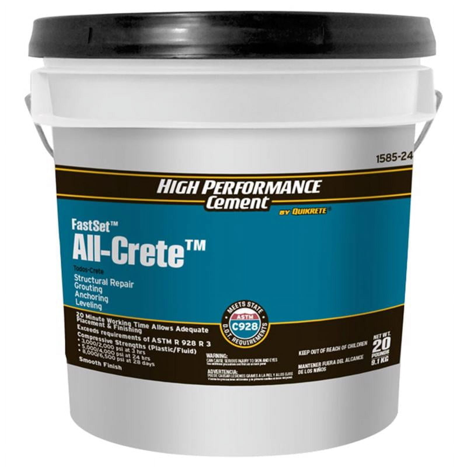 Quikrete FastSet All-Crete Anchoring Cement 20 lb Quikrete FastSet All-Crete Anchoring Cement 20 lb