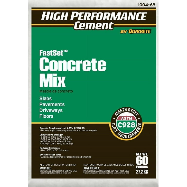 Quikrete FastSet Concrete Mix 60 lb Quikrete FastSet Concrete Mix 60 lb