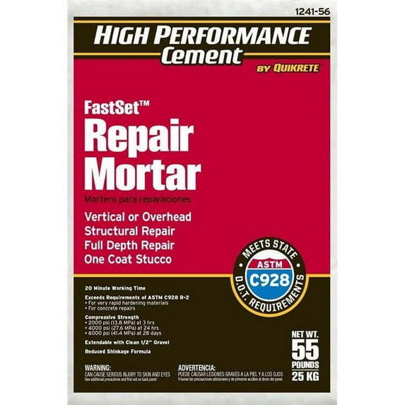 Quikrete 5006295 55 lbs Fastset Mortar Repair, Gray