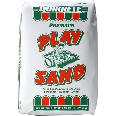 Quikrete Sandbox Play Sand – Outdoor Kids Filtered Playsand for Sand Box – Screened, Washed and Dried Tan Color - 50 Pounds