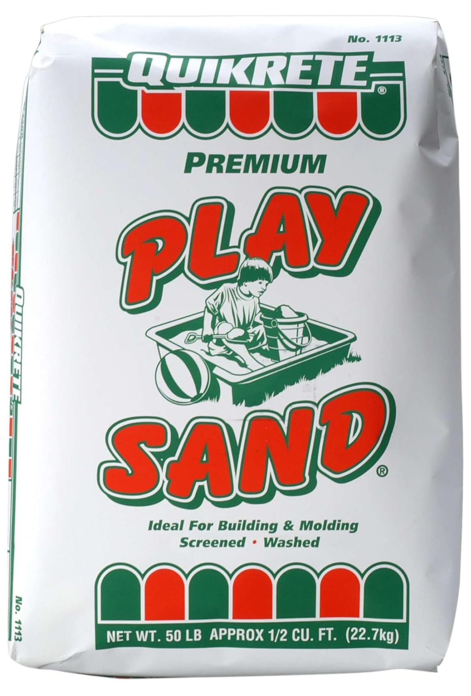 Quikrete Sandbox Play Sand Outdoor Kids Filtered for Sand Box Screened, Washed and Dried Tan Color - 50 Pounds