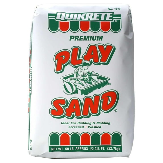 Quikrete Sandbox Play Sand – Outdoor Kids Filtered for Sand Box – Screened, Washed and Dried Tan Color - 50 Pounds