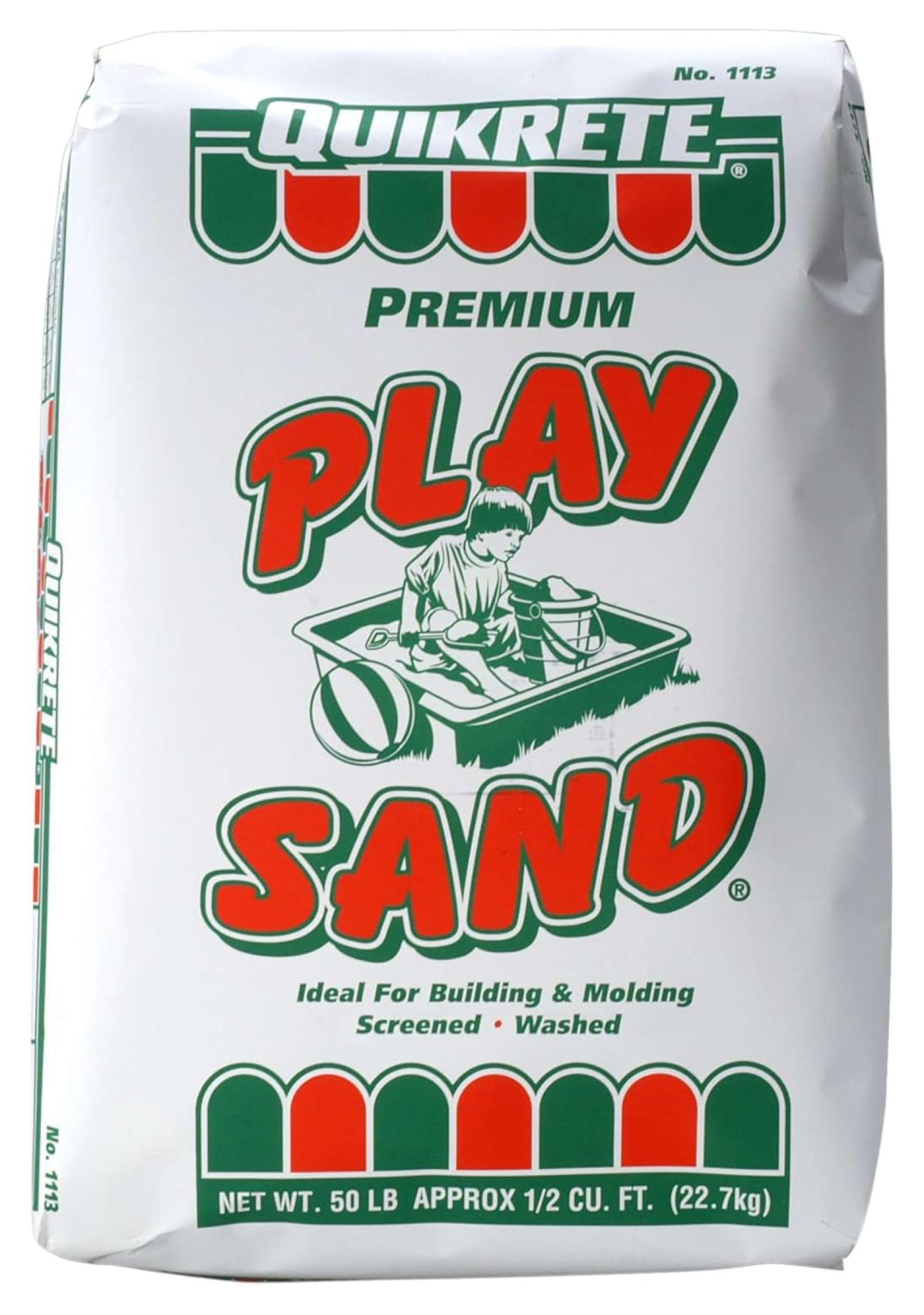 Quikrete Sandbox Play Sand Outdoor Kids Filtered for Sand Box Screened, Washed and Dried Tan Color - 50 Pounds
