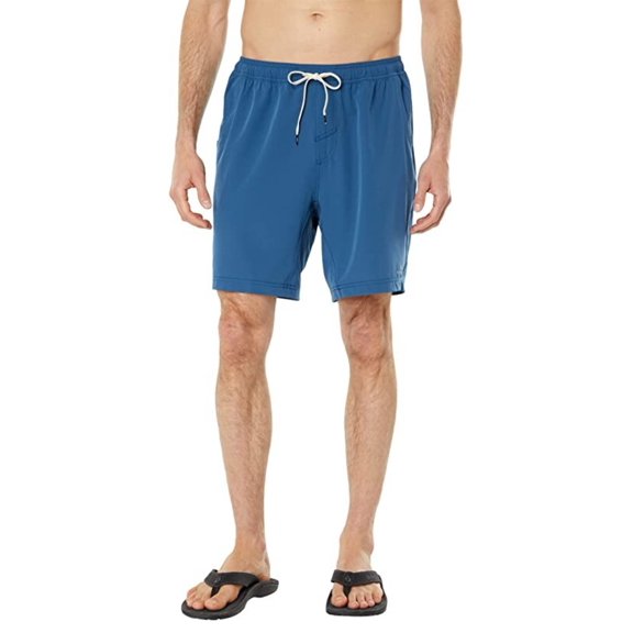 Quiksilver After Surf Shorts Mens Small Blue Flat Front Drawstring Waist JDM1700
