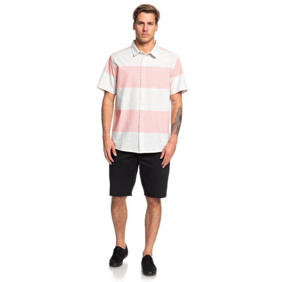 Quiksilver Bars Men's Need Guitars Short Sleeve Shirt Red Size XX Large